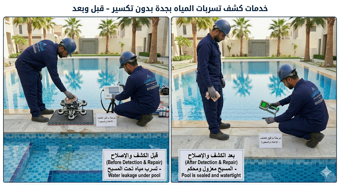  كشف تسربات المياه بجدة بدون تكسير